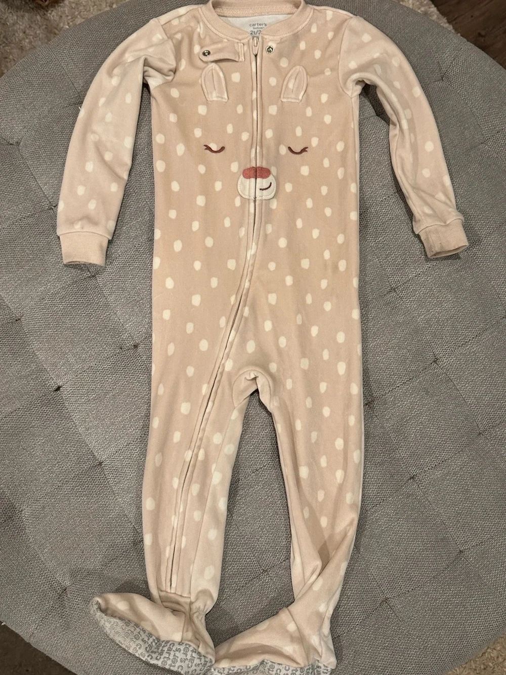 Carter's Polka Dot Deer Footed Pajamas